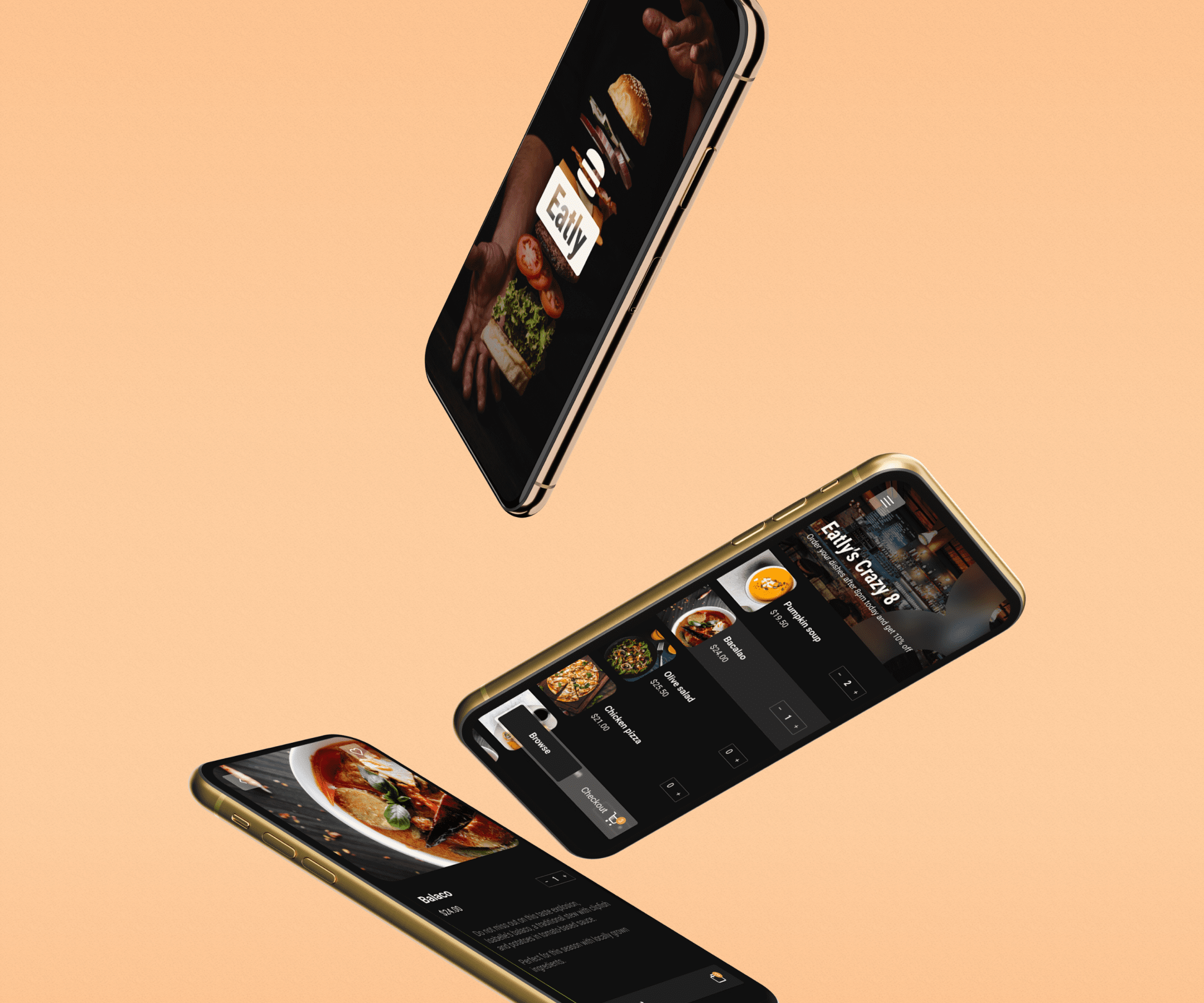 Project-cover Eatly, food delivery app